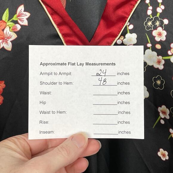 Jones New York Silky Asian Floral Print Caftan Womens XL Retro Kimono Loungewear - Picture 8 of 8